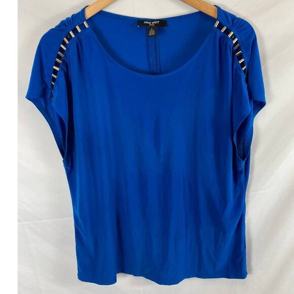 Nine West Ladder Sleeve Blouse Top Size Small - Picture 1 of 6